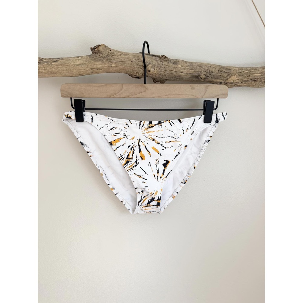 Demi Moore x Andie‎ The Tropez Bottom Swimsuit White Tie Dye Print Size L